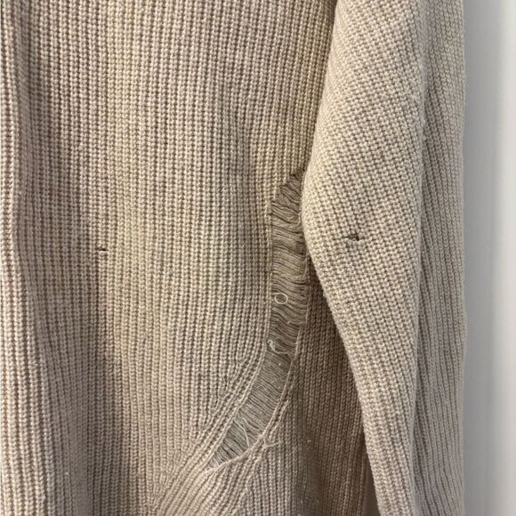 Helmut Lang Distressed Oversized V-Neck Sweater Size XS - Picture 3 of 6